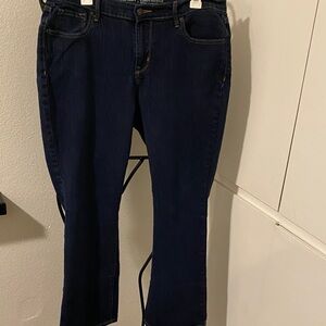 Old Navy Women's Deep Blue Straight Leg Jeans size 14 short